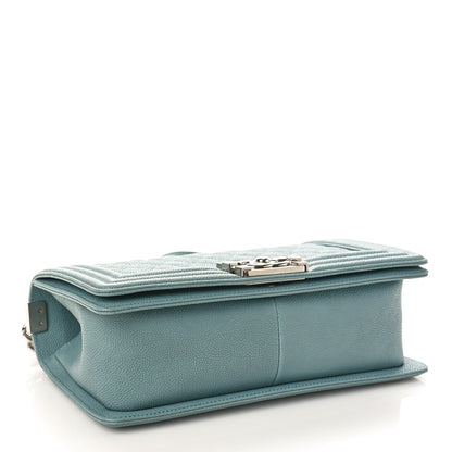Chanel Caviar Quilted Medium Boy Flap Light Blue 4 of 9