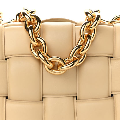 Bottega Veneta Lambskin Maxi Intreccio Padded Chain Cassette Crossbody Bag Porridge 7 of 9