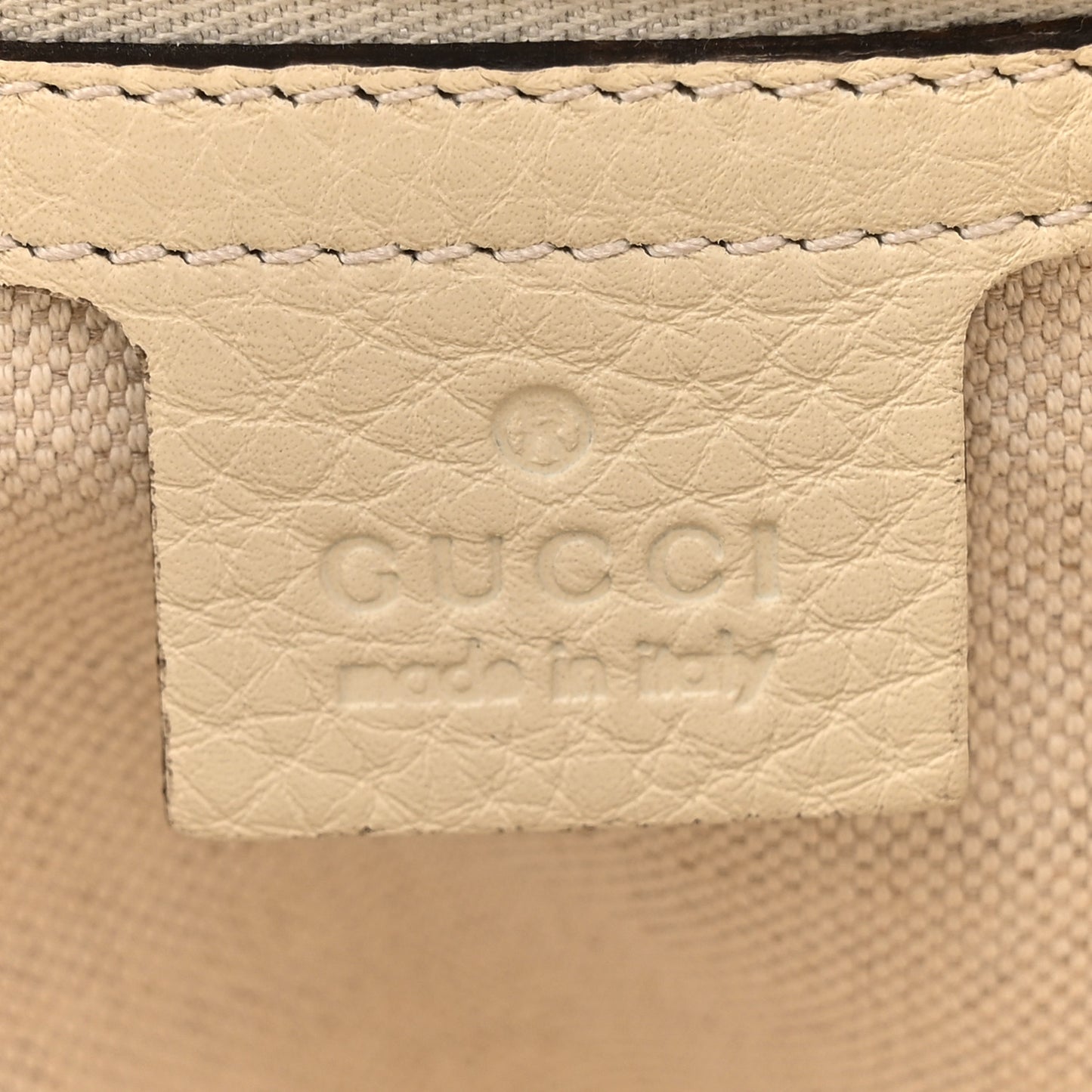 Pebbled Calfskin Medium Bamboo Shopper Tote Off White