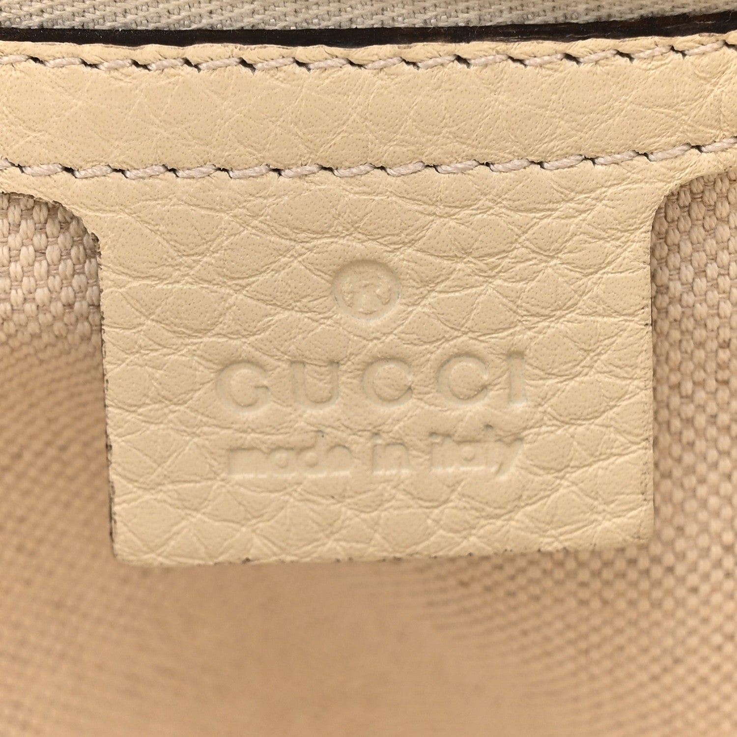 Gucci Pebbled Calfskin Medium Bamboo Shopper Tote Off White 7 of 12