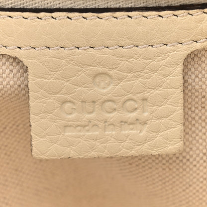 Gucci Pebbled Calfskin Medium Bamboo Shopper Tote Off White 7 of 12