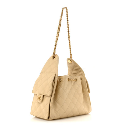 Chanel Caviar Quilted Small Chanel 25 Handbag Beige 3 of 10