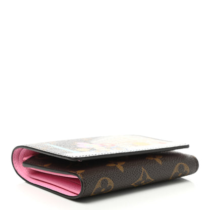 Louis Vuitton Monogram 2022 Christmas Animation Paris Victorine Wallet Pink 4 of 6