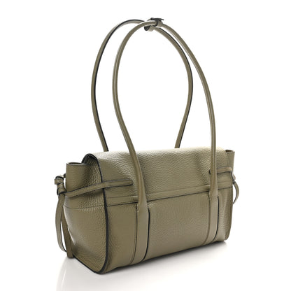 Mulberry Heavy Grain Small Soft Bayswater Satchel Linen Green 3 of 9