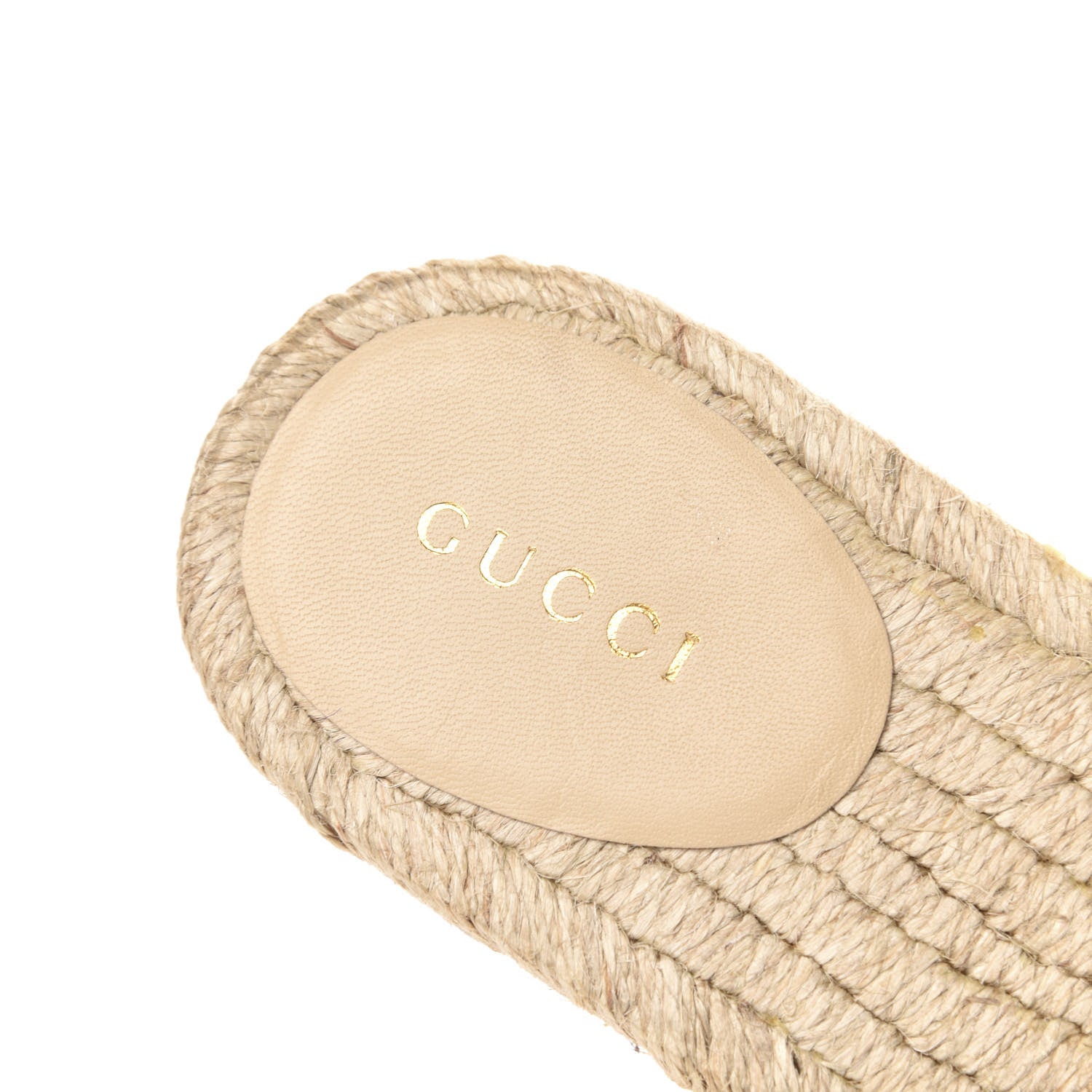 Gucci Raffia Elaphe Matelasse GG Marmont Espadrille Slippers 39 Natural Cream Brown 6 of 8
