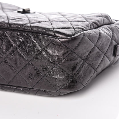 Chanel Metallic Aged Calfskin Quilted Medium Reissue Camera Case Black 6 of 9