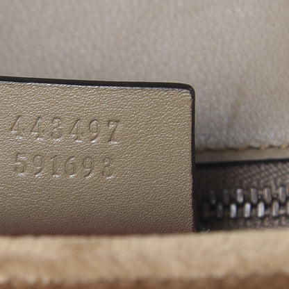 Gucci Velvet Matelasse Small GG Marmont Shoulder Bag Taupe 6 of 12