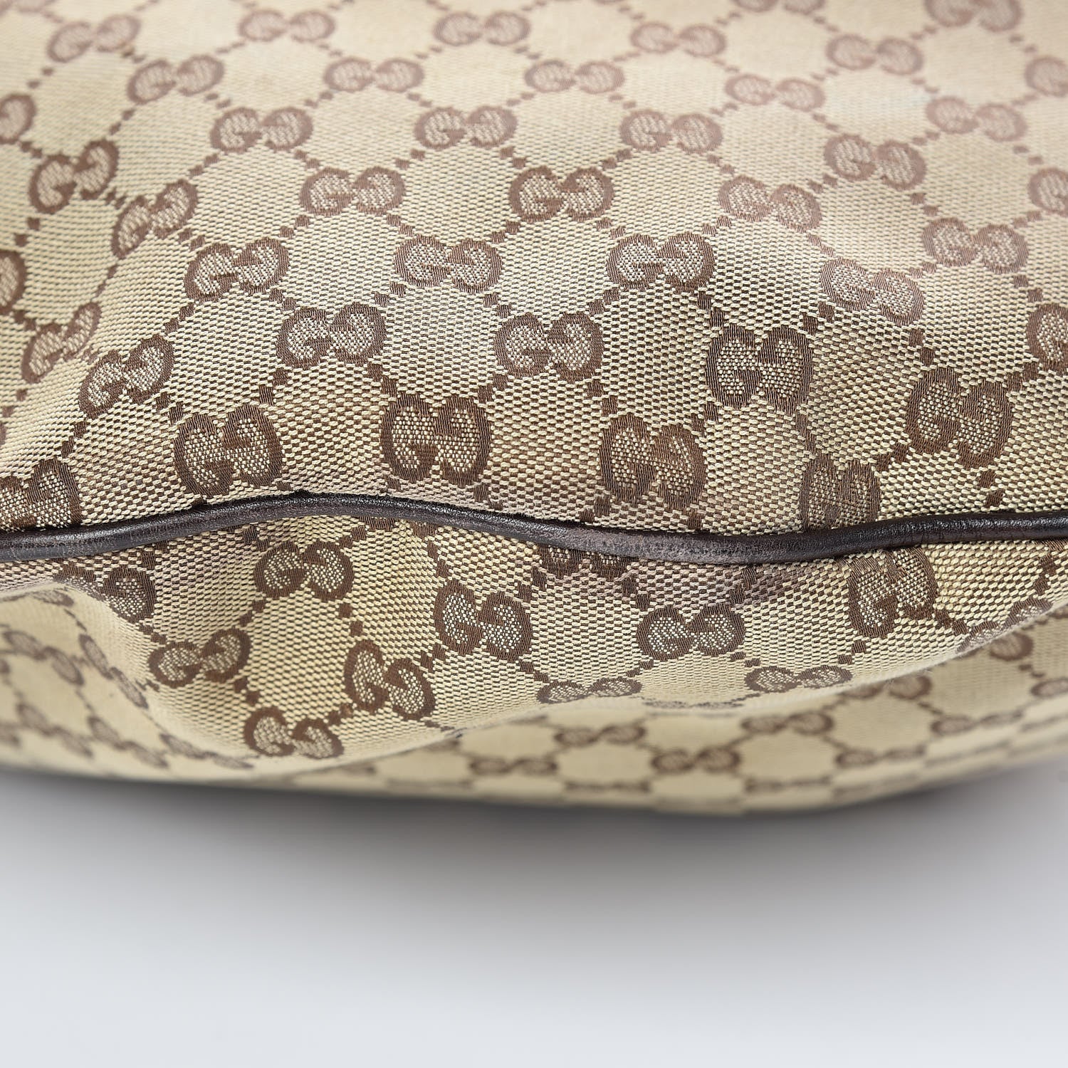 Gucci Monogram Large Wave Hobo Dark Brown 6 of 15