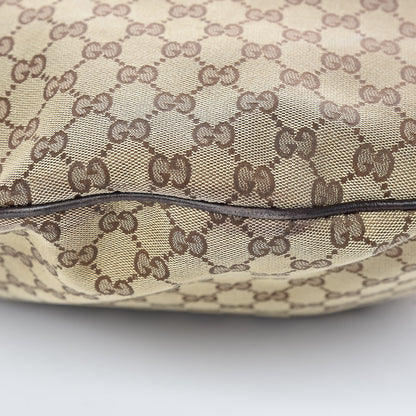 Gucci Monogram Large Wave Hobo Dark Brown 6 of 15