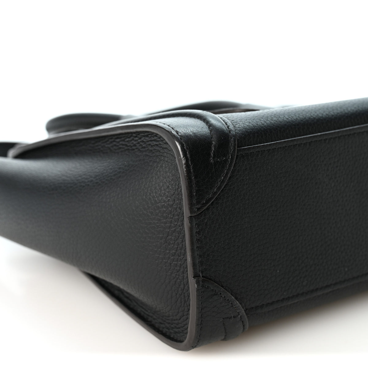 Drummed Calfskin Nano Luggage Black