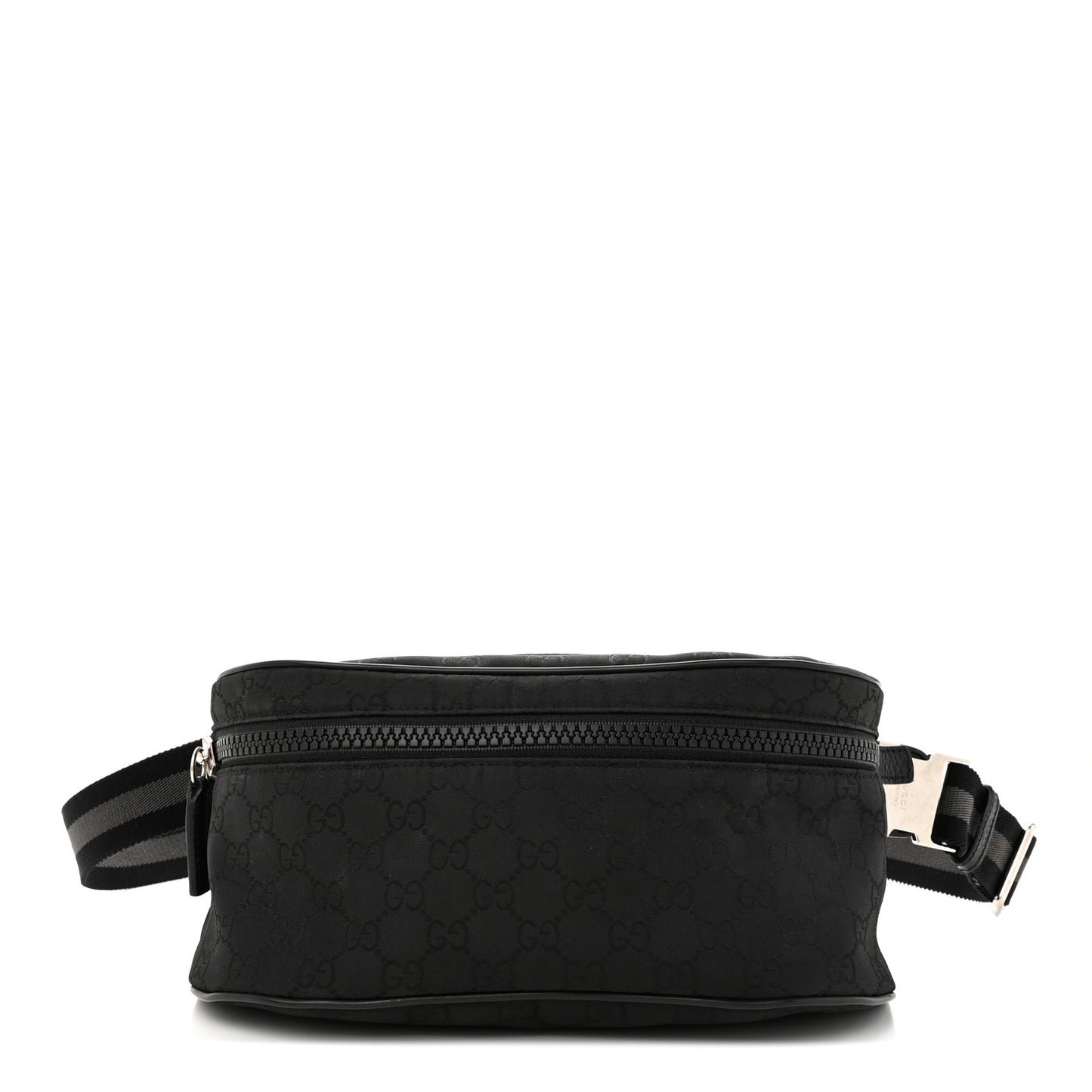 Nylon Monogram Fanny Pack Belt Bag Black