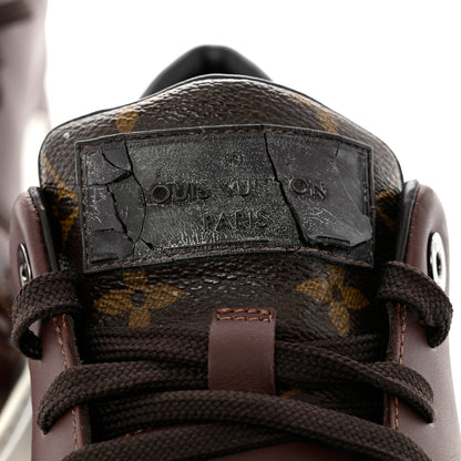 Louis Vuitton Calfskin Monogram Mens Frontrow Sneakers 8 Brown 9 of 10