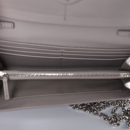 Fendi Vitello Century Lucido Hypnoteyes Studded Continental Wallet On Chain Grigio Polvere Arancio Multicolor 5 of 6