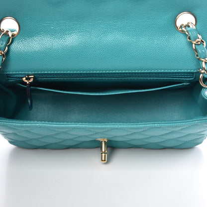Chanel Caviar Quilted Mini Rectangular Flap Turquoise 5 of 11