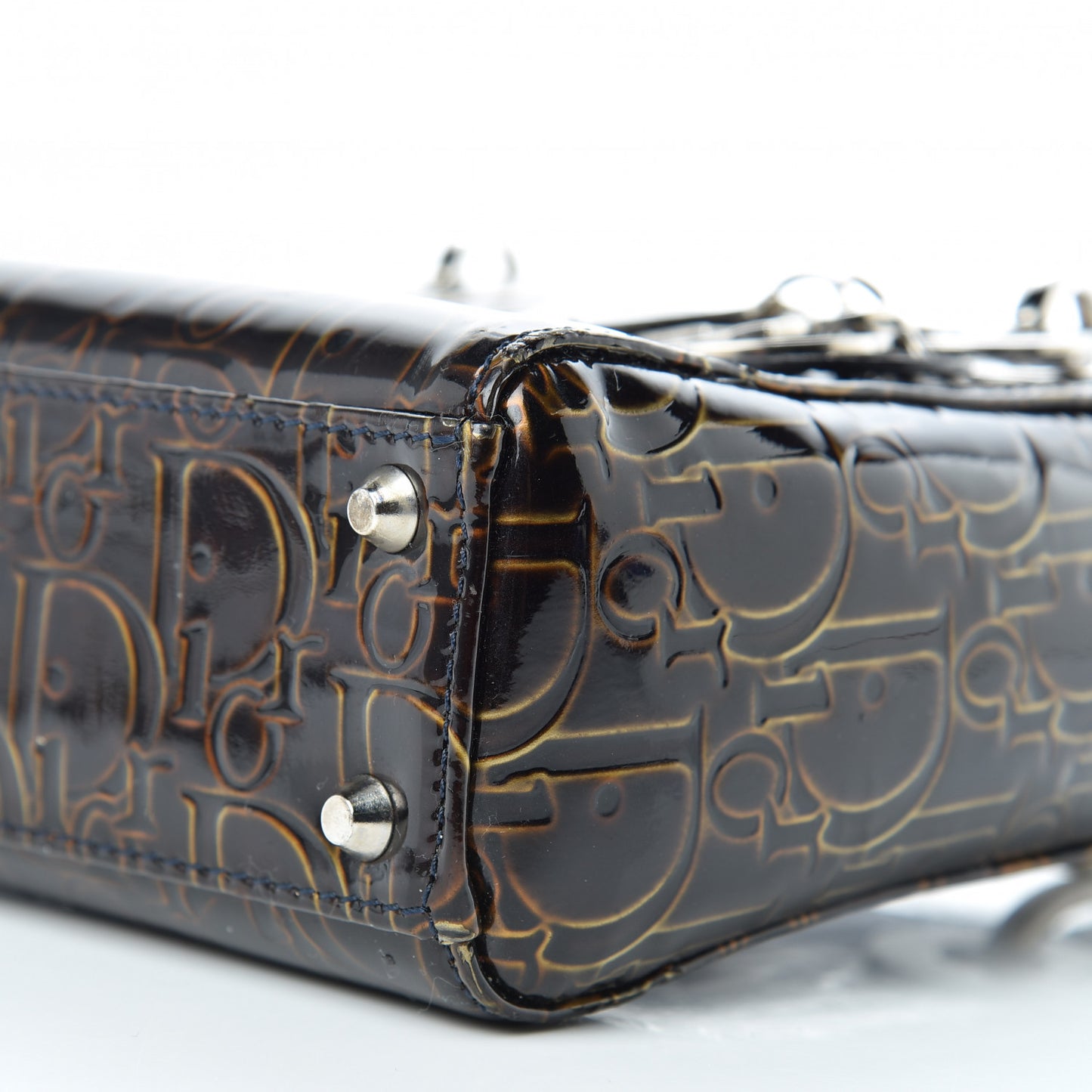 Patent Ultimate Mini Lady Dior Brown
