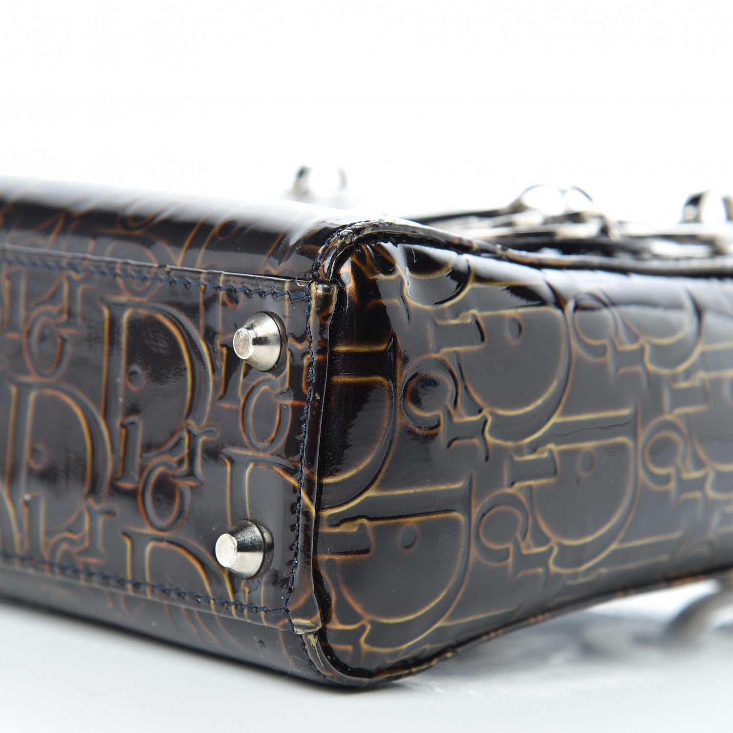Christian Dior Patent Ultimate Mini Lady Dior Brown 9 of 12