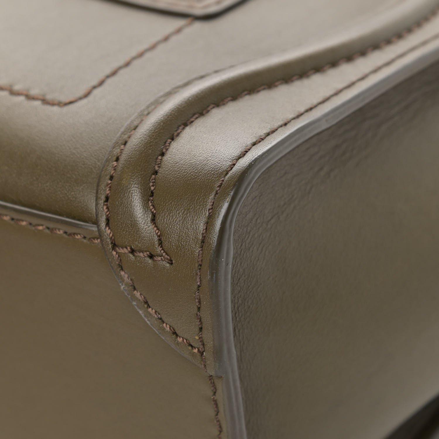 Celine Smooth Calfskin Nano Luggage Khaki 9 of 14
