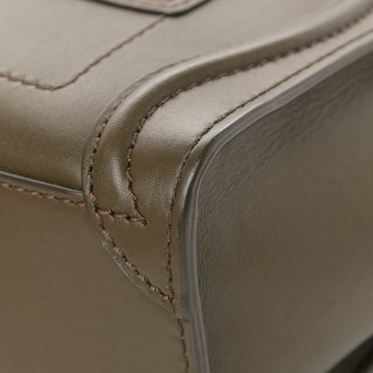 Celine Smooth Calfskin Nano Luggage Khaki 9 of 14