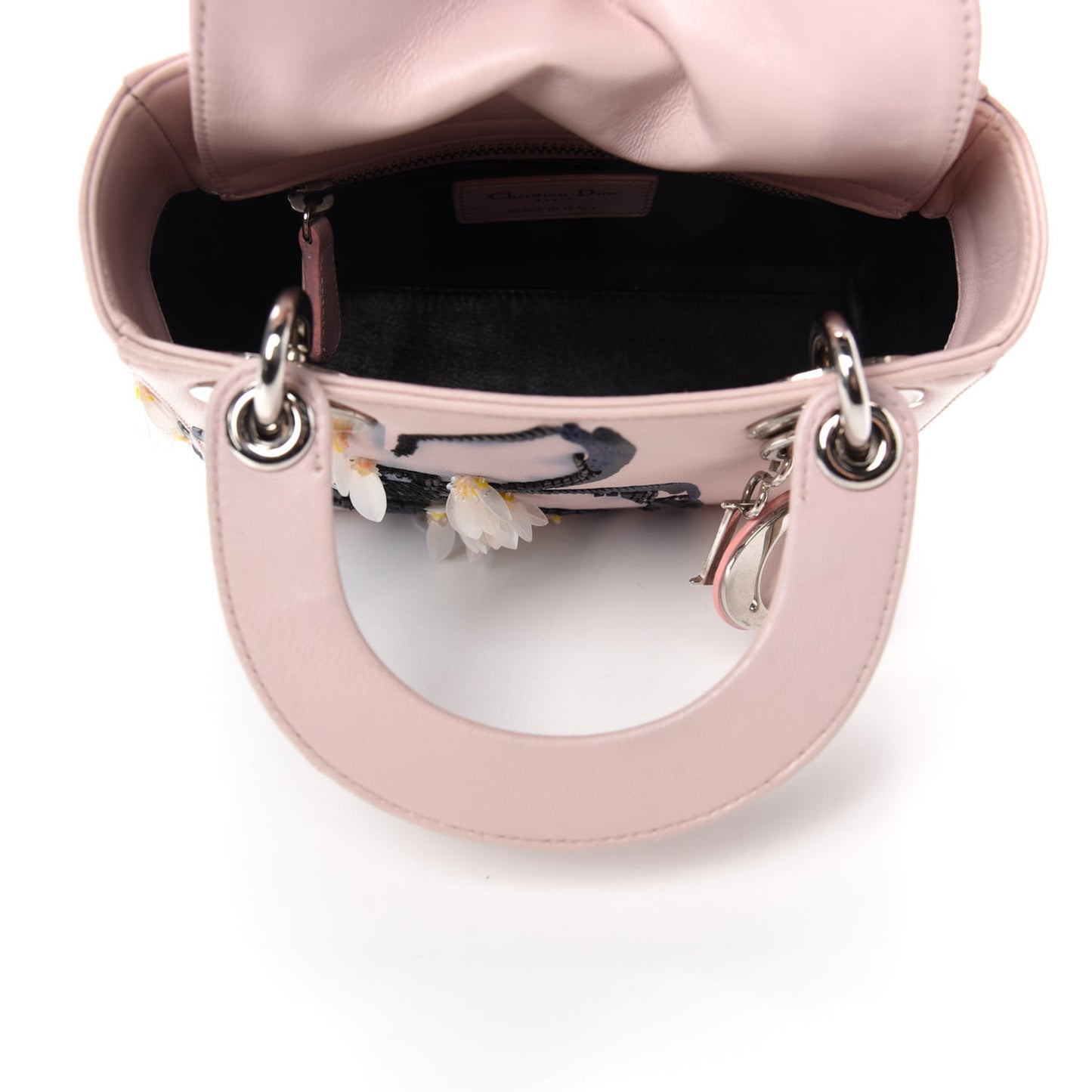 Lambskin Sequin Embroidered Mini Lady Dior Pink