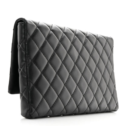 Chanel Aged Calfskin Quilted Reissue 2.55 Clutch Black 3 of 8
