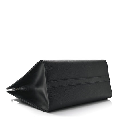 Prada Saffiano Cuir Calfskin Medium Monochrome Top Handle Tote Black 4 of 8