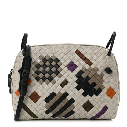 Bottega Veneta Nappa Intrecciato Nodini Crossbody Messenger Cement Abstract 1 of 10