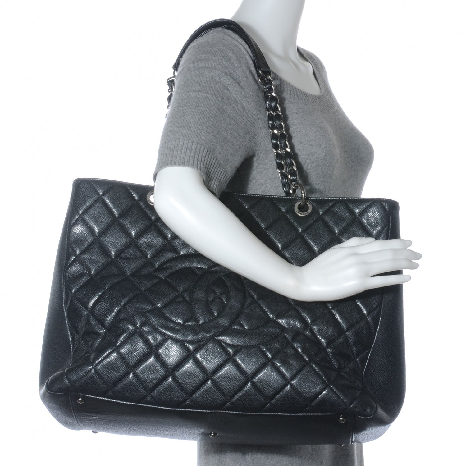 Chanel Caviar XL Grand Shopping Tote GST Black 2 of 7