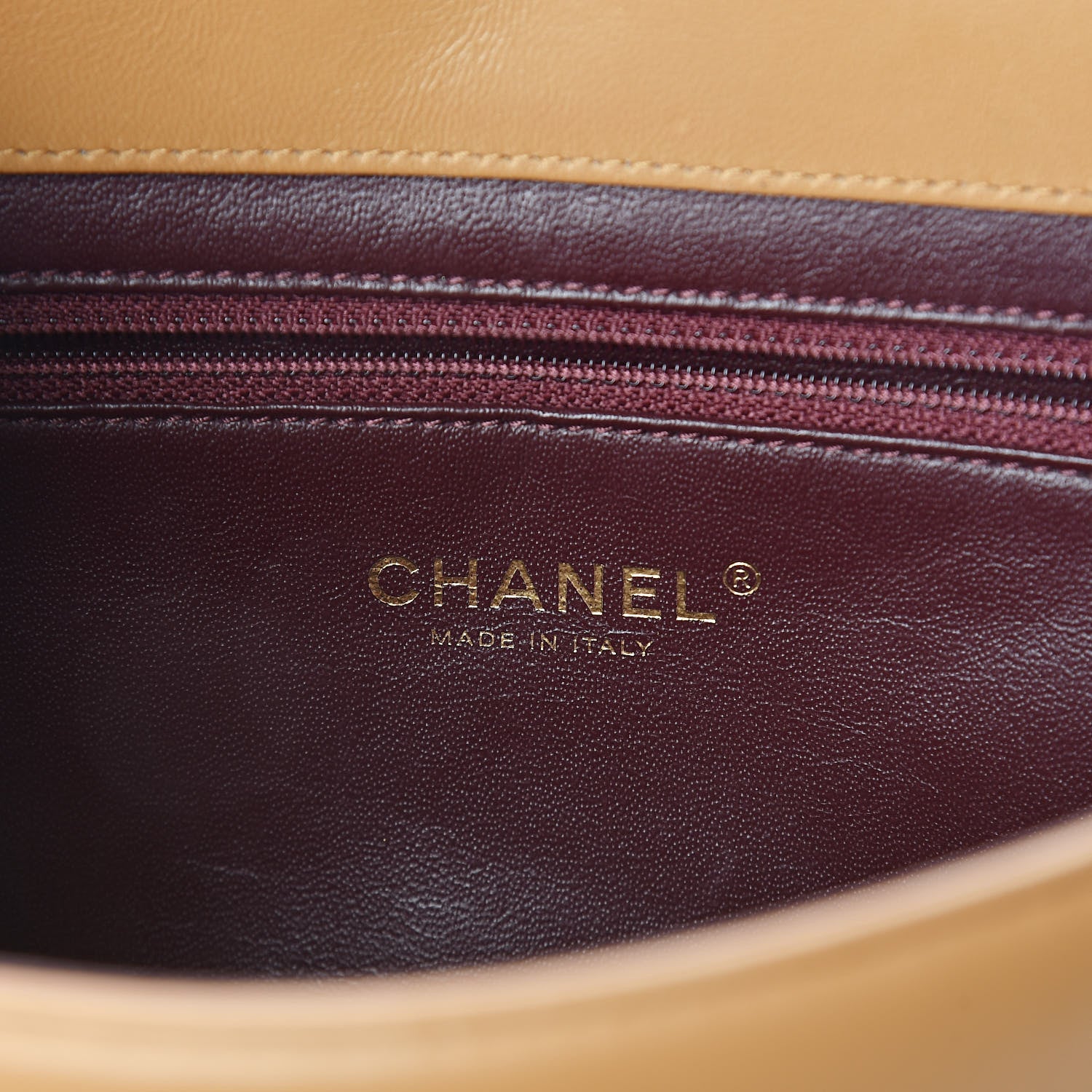 Chanel Lambskin Quilted Medium Diamond CC Flap Beige 6 of 8
