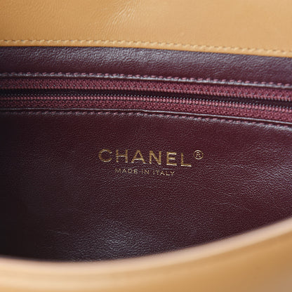 Chanel Lambskin Quilted Medium Diamond CC Flap Beige 6 of 8