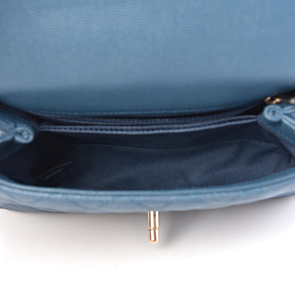 Chanel Caviar Quilted Mini Coco Handle Flap Blue 5 of 10