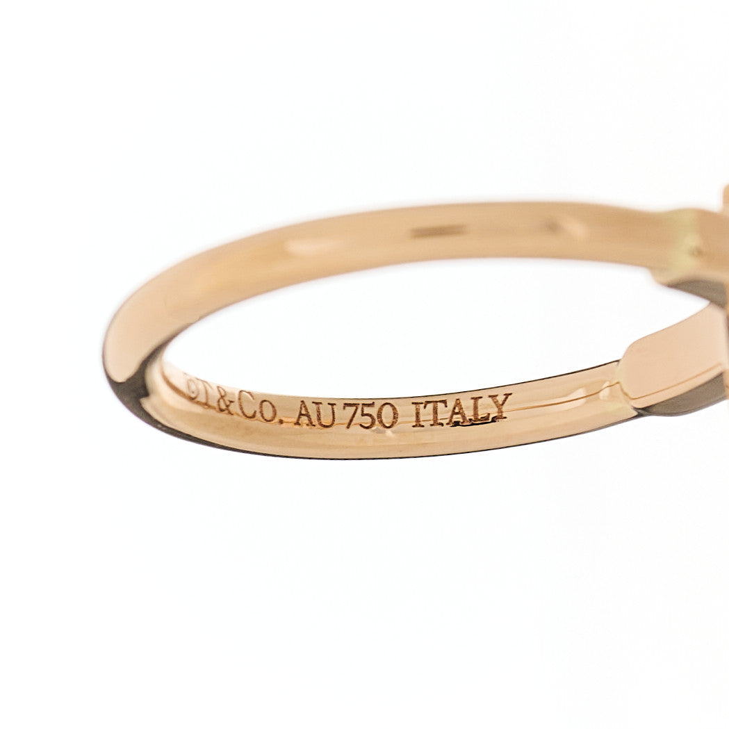 Tiffany 18K Rose Gold T Wire Ring 47 4 4 of 5
