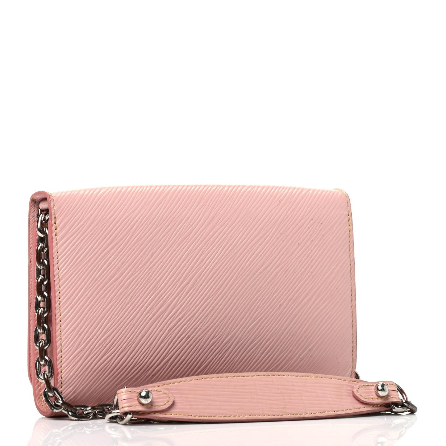 Epi Mechanical Flowers Twist Chain Wallet Rose Ballerine