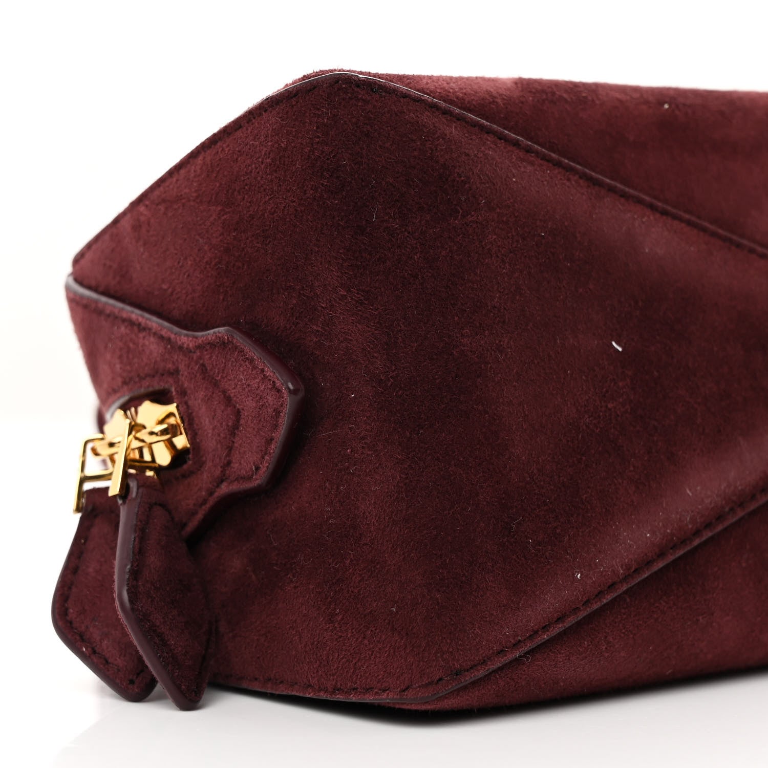 Alaia Suede Goatskin Medium Le Teckel Bag Rouge Grenat 9 of 10