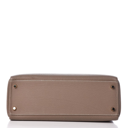 Hermes Togo Kelly Retourne 32 Etoupe 6 of 38