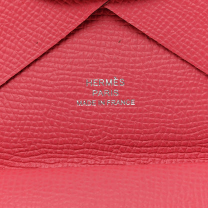 Hermes Epsom Calvi Duo Card Case Rose Azalee 6 of 6
