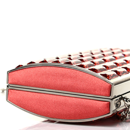 Judith Leiber Swarovski Crystal Minaudiere Clutch Pink 6 of 6