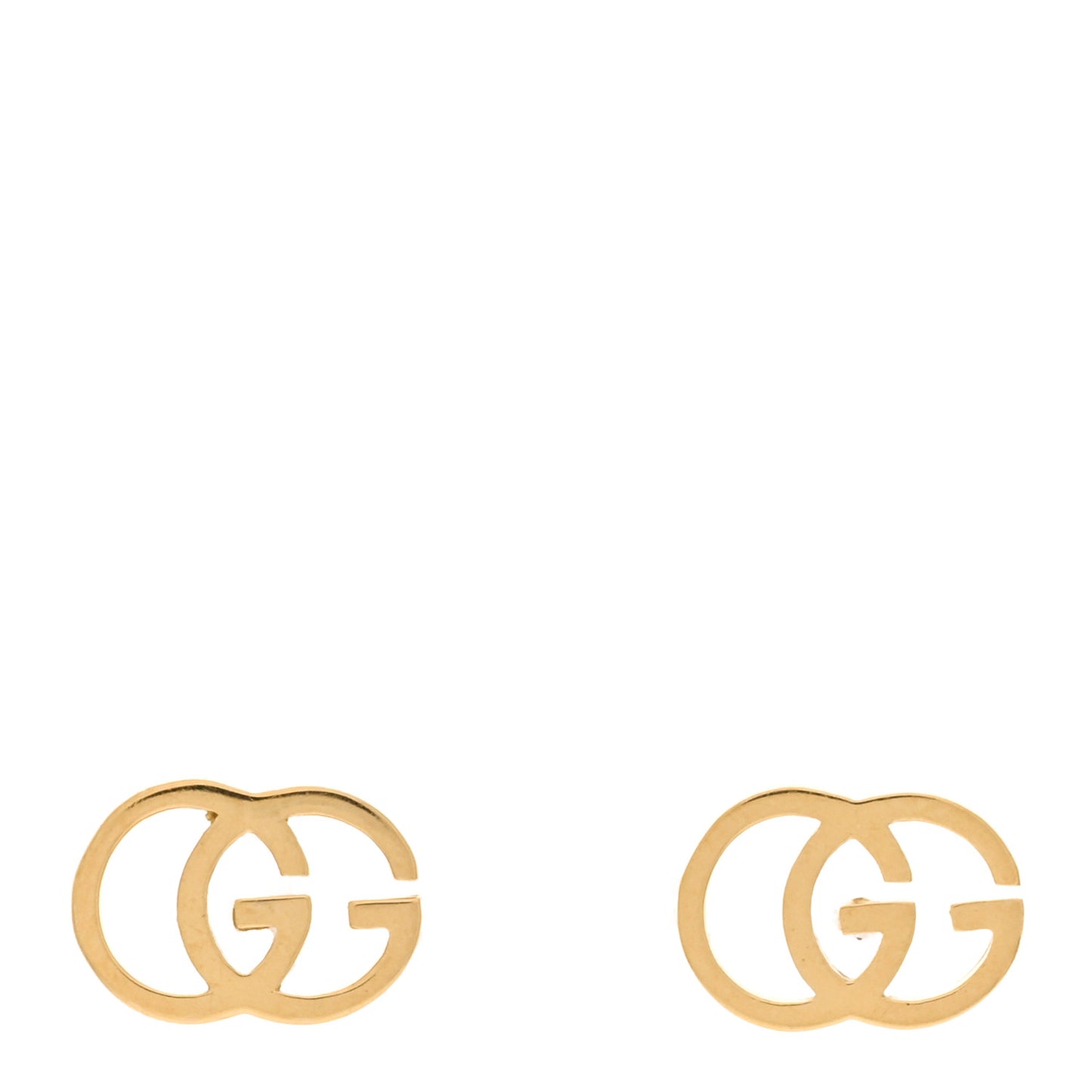 18K Yellow Gold GG Tissue Stud Earrings