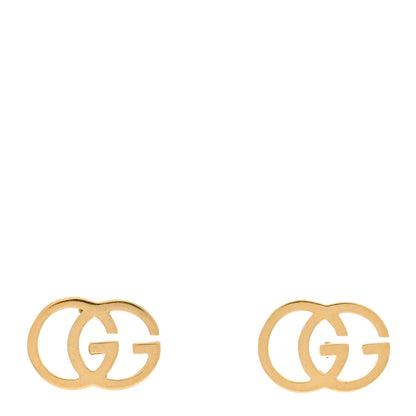 Gucci 18K Yellow Gold GG Tissue Stud Earrings 1 of 4