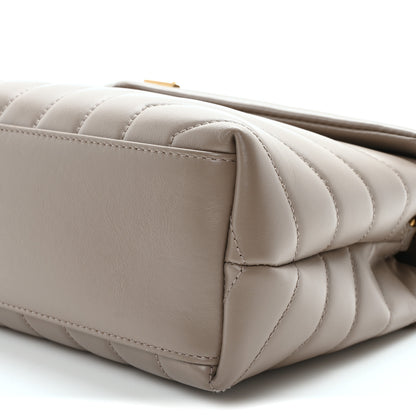 Saint Laurent Calfskin Y Quilted Monogram Small Loulou Crossbody Bag Greyish Brown 11 of 11