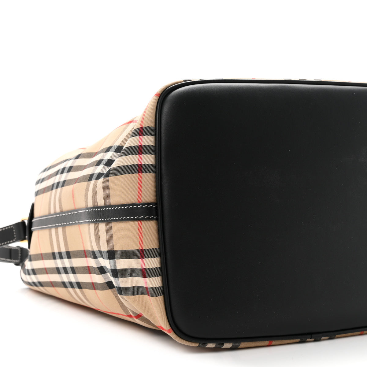 Burberry Vintage Check Calfskin Ashby Bucket Bag Archive Beige 10 of 11