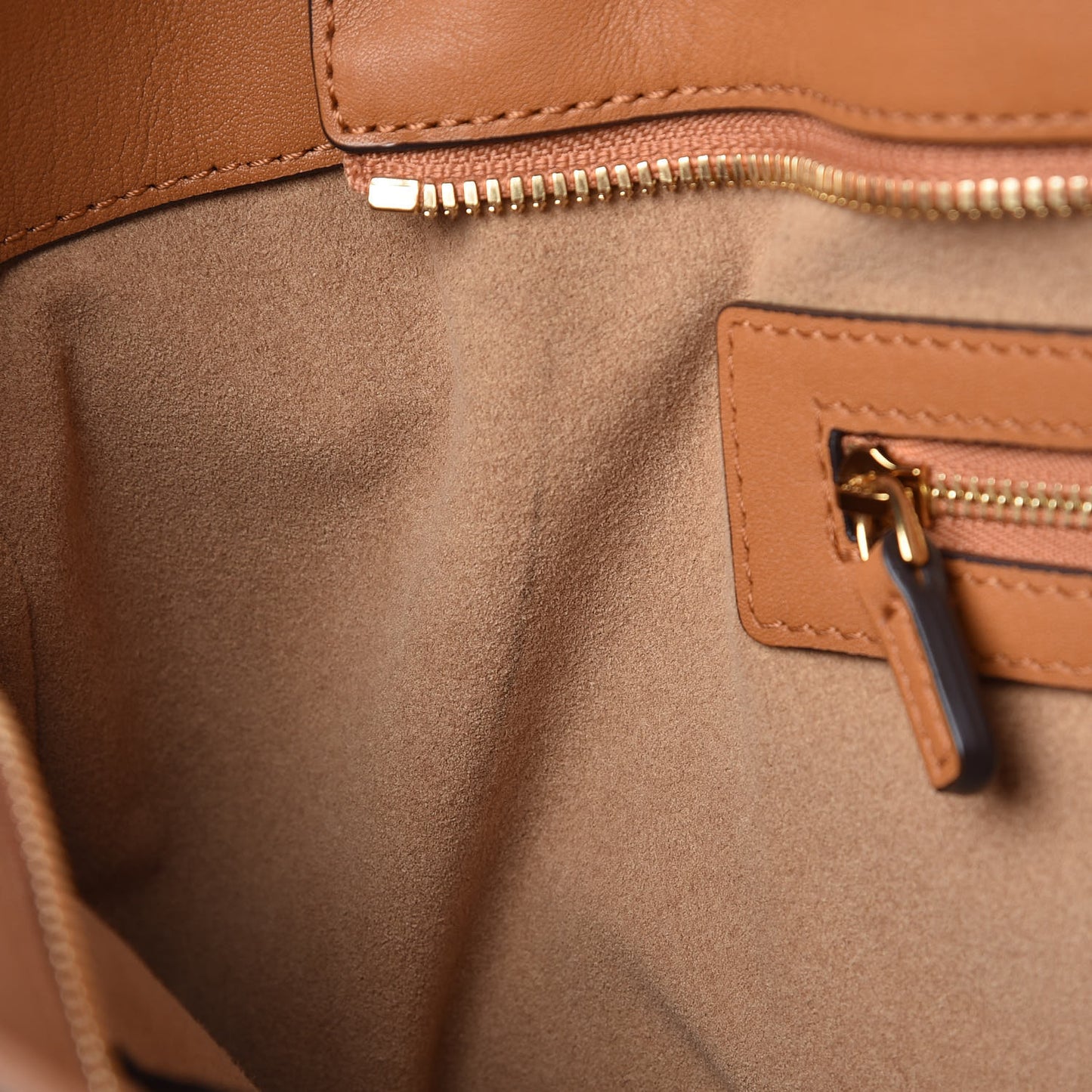 Visetos Studded Medium Shopping Tote Cognac