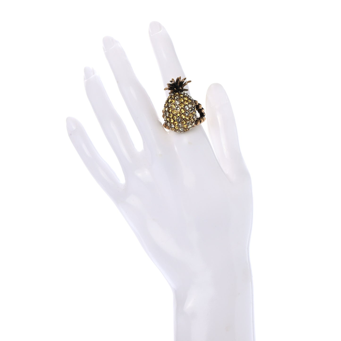 Crystal Pineapple Motif Ring M