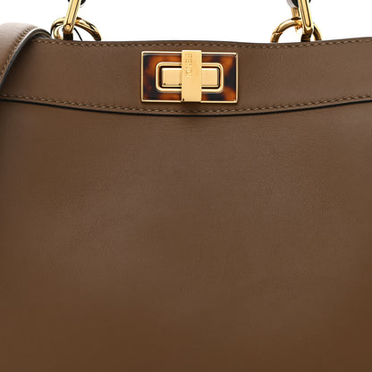 Fendi Vitello Seta Shiny Nappa Plexiglass Small Peekaboo I SEE U Satchel Foresta Sasso 7 of 9