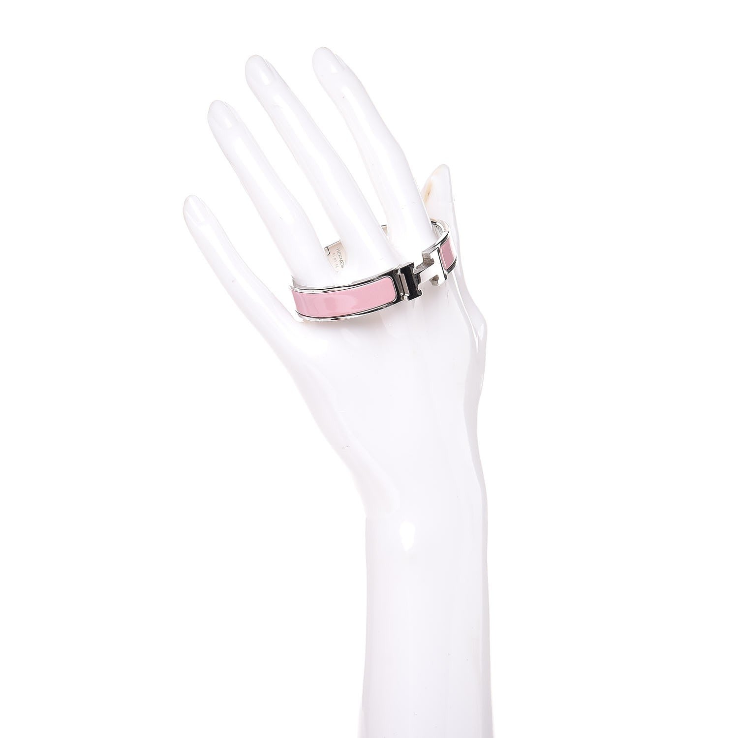 Hermes Enamel Narrow Clic Clac H Bracelet PM Rose Nacarat 2 of 7