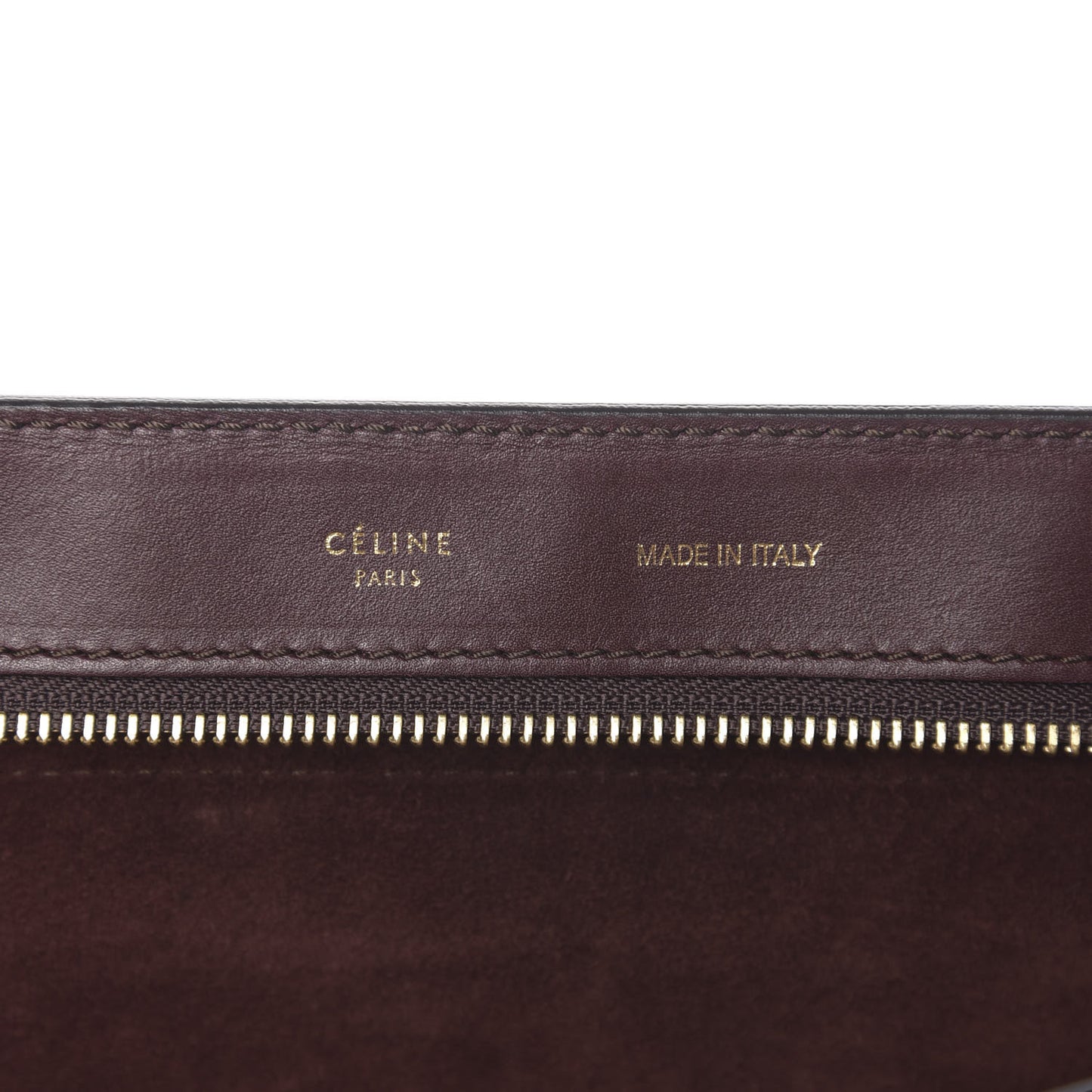 Smooth Calfskin Suede Medium Bi-Color Trapeze Burgundy