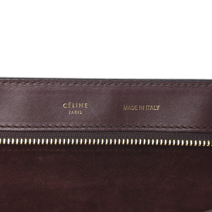 Celine Smooth Calfskin Suede Medium Bi-Color Trapeze Burgundy 5 of 11