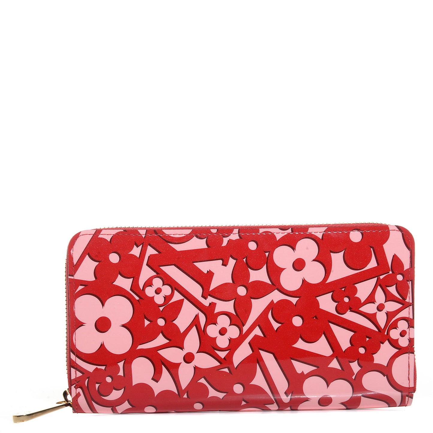Patent Sweet Monogram Zippy Wallet Pomme D'Amour
