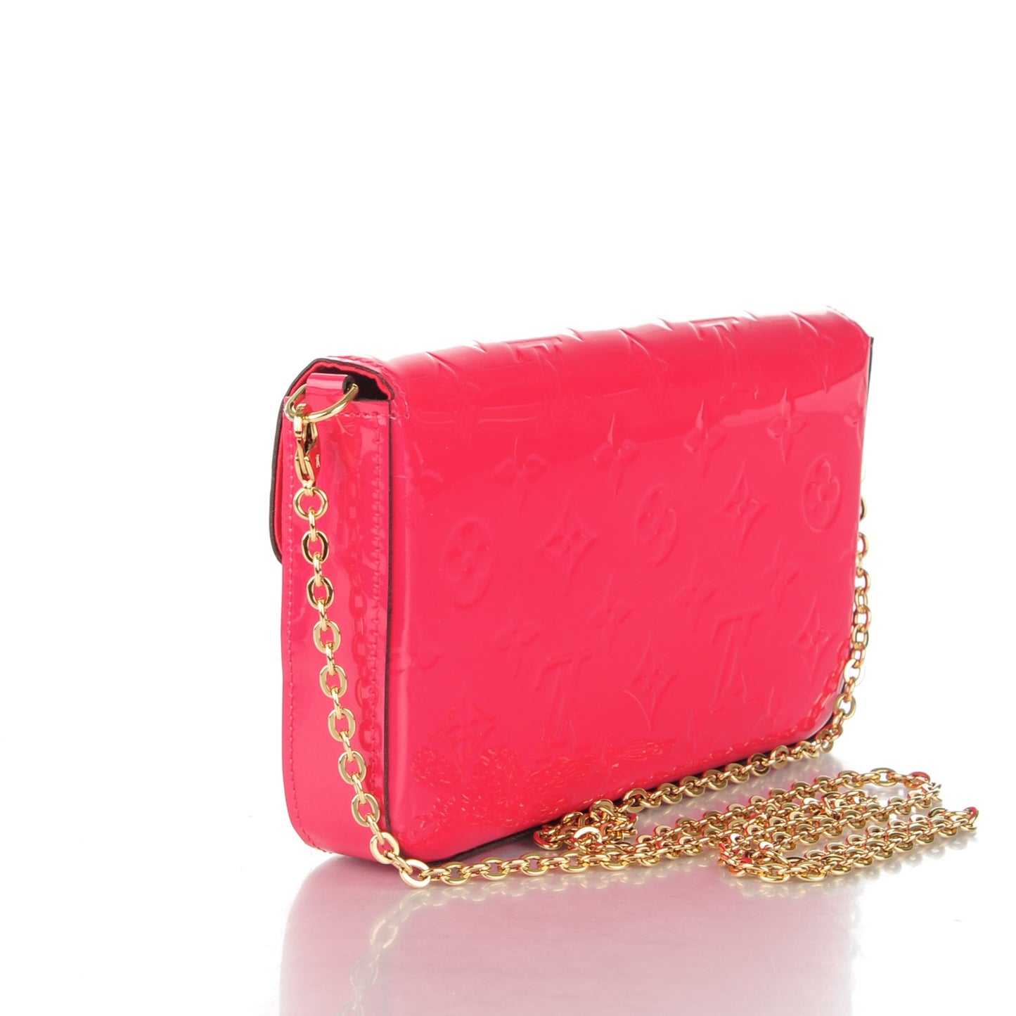 Vernis Felicie Pochette Chain Wallet Hot Pink