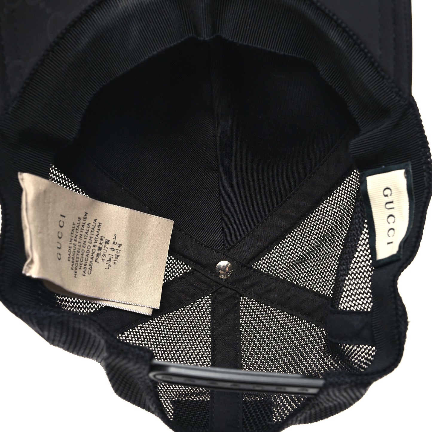 Nylon Monogram Baseball Hat S Black
