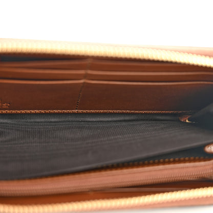 Gucci GG Supreme Monogram Cuoio Toscano Zip Around Wallet Beige Ebony Cuir 5 of 8